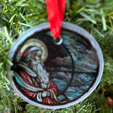 Load image into Gallery viewer, Stain glass round sublimation ornament
