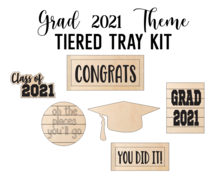 Load image into Gallery viewer, Grad 2021 Theme - Tiered Tray Kit
