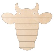 Cow Head with Horns(pallet) - Door Hanger