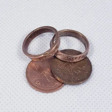 Load image into Gallery viewer, Lost Things Artisan Jewelry-Canadian penny midi/pinky coin rings
