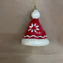 Load image into Gallery viewer, Red santa hat or white mitts ornament
