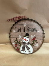 Load image into Gallery viewer, Snowman bottle cap ornament
