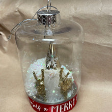 Load image into Gallery viewer, snow globe hand made ornament
