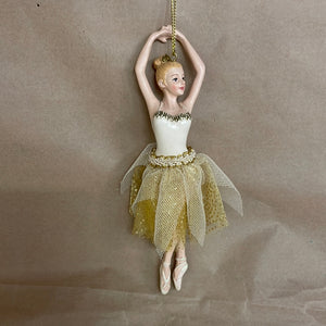 Ballerina with yellow skirt ornament