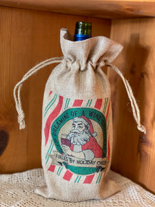 Christmas wine bags