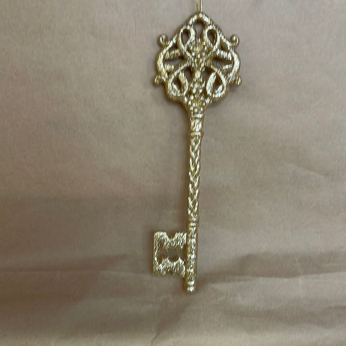 Gold key ornament