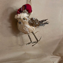 Load image into Gallery viewer, Wood bird with hat

