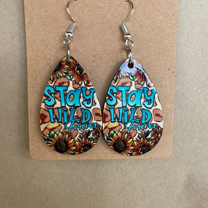 Country theme hand made earrings