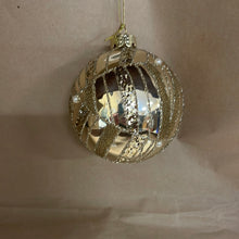 Load image into Gallery viewer, Gold Glass ornament

