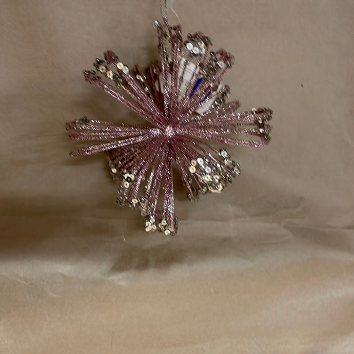 Glitter bow ornament