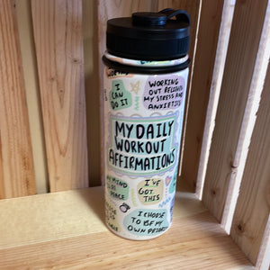 May daily workout Affirmations water bottle