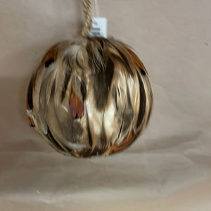 Feather ball ornament assorted