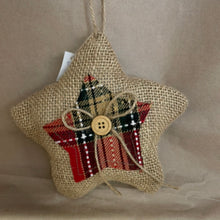 Load image into Gallery viewer, Jute/plaid ornament

