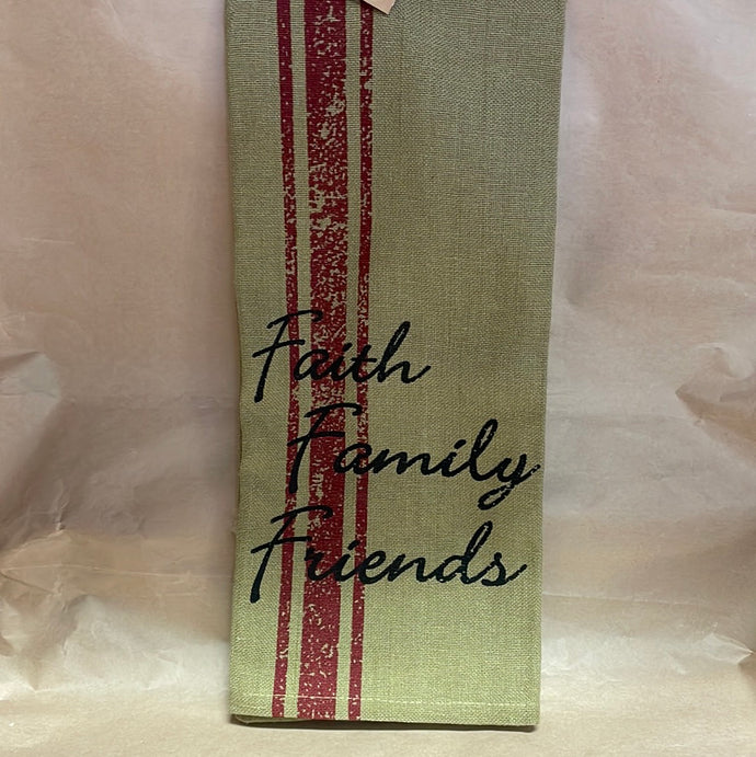 Faith Family Friends Dishtowel