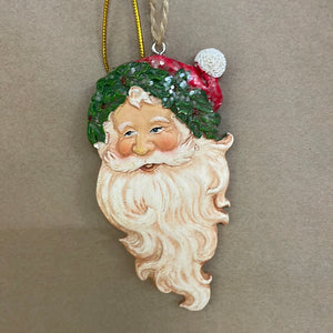 Victorian Santa head ornament