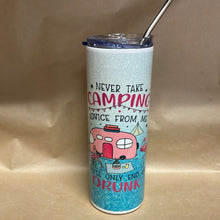 Load image into Gallery viewer, Camping theme Mugs and 20oz skinny tumbler
