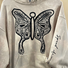 Load image into Gallery viewer, Hand Bleached Butterfly Hoodie
