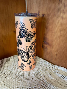 Colour Changing Butterfly tumbler