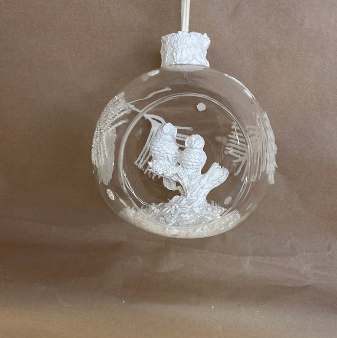 Owl Glass ornament 