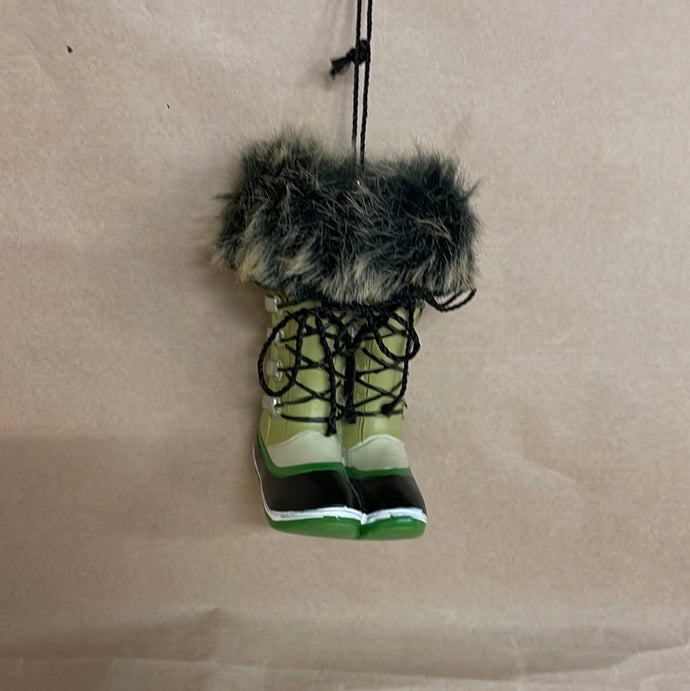 Winter boot ornament
