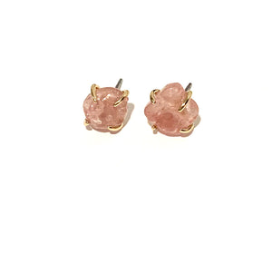 Royce &Oak- Strawberry Quartz Earrings