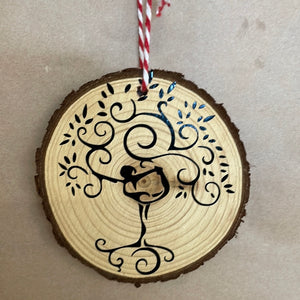 Hand painted Wood ornament