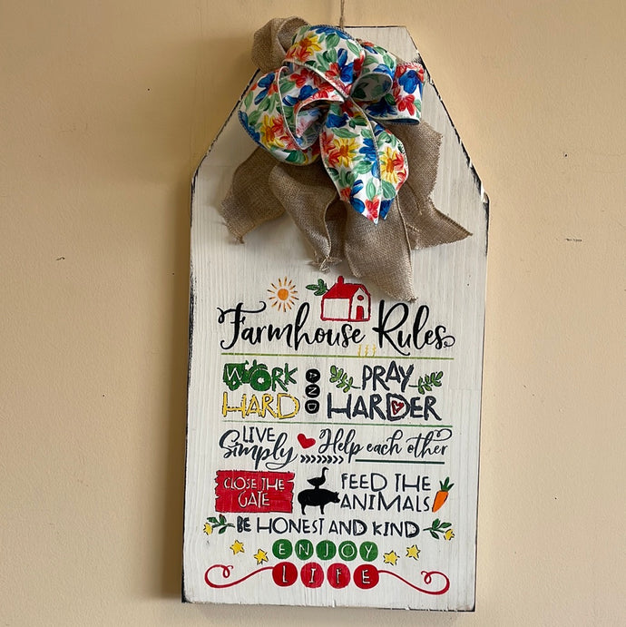 Farmhouse rules tag