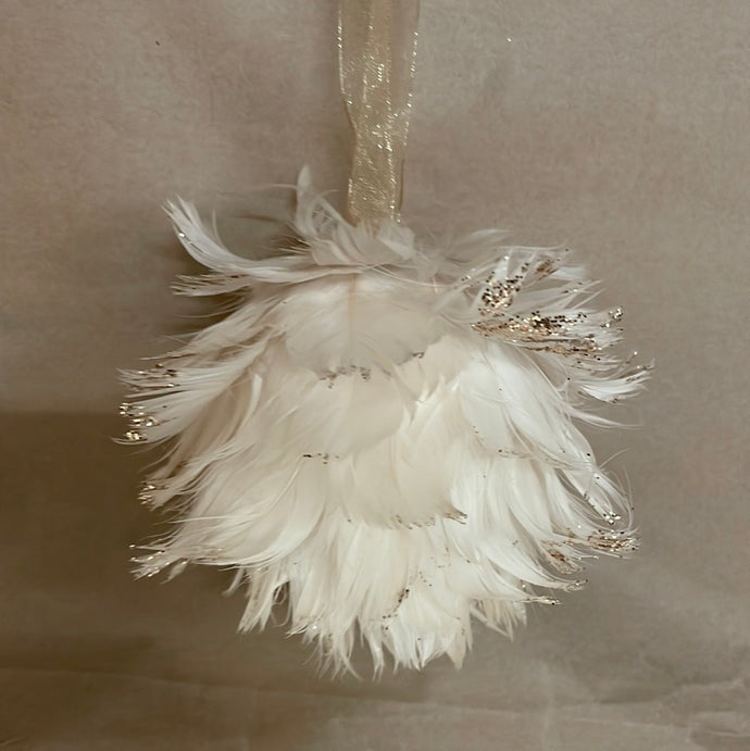 Feather ball ornament