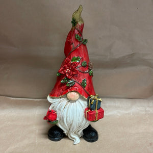 Holiday Gnome with Cardinal