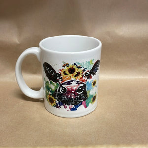 Water colour cows 12oz coffee mugs
