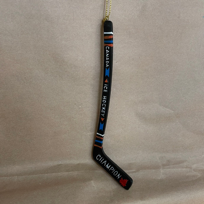 Canada hockey stick ornament